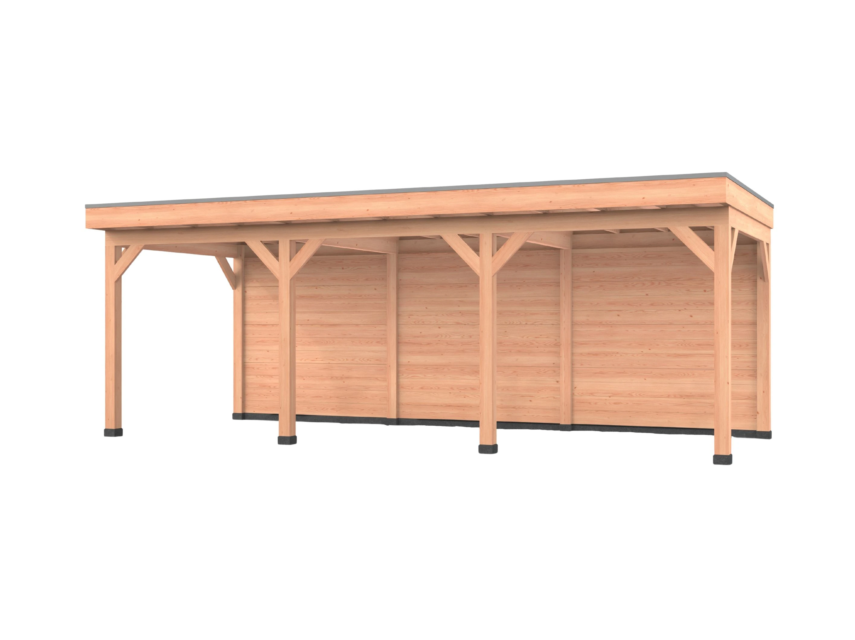 Douglas overkapping, 750 x 300, met achterwand, Westwood Comfort Green - Afbeelding 1
